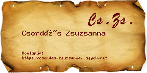 Csordás Zsuzsanna névjegykártya