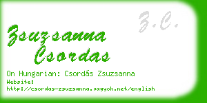 zsuzsanna csordas business card